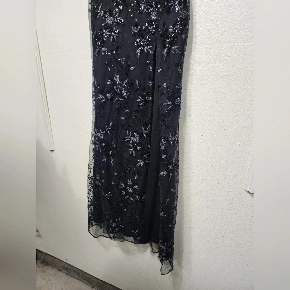 Lulus Confident Sensation Black Sequin Strapless Bustier Maxi Dress XS Wedding - Picture 7 of 11